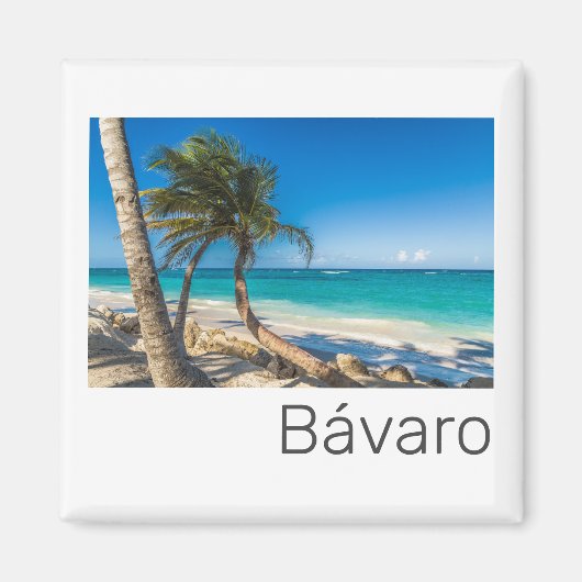 Bavaro Beach Caribbean Dominican Republic Souvenir Magneet (Voorkant)