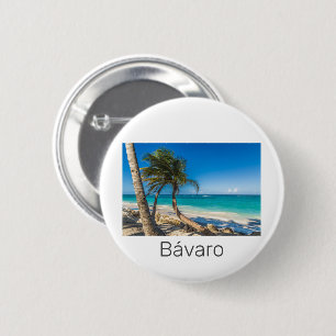 Bavaro Beach Caribbean Dominican Republic Souvenir Ronde Button 5,7 Cm