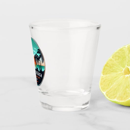 Bavaro Beach Dominicaanse Retro Sunset Souvenir 60 Shot Glas (Rechts)