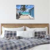 BAVARO BEACH PUNTA CANA #1 OP CANVAS 20 "x 16" Afdruk (Insitu (Slaapkamer))