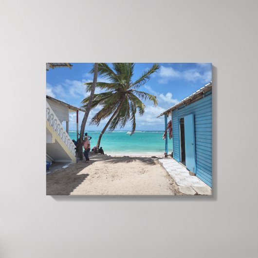 BAVARO BEACH PUNTA CANA #1 OP CANVAS 20 "x 16" Afdruk (Voorkant)