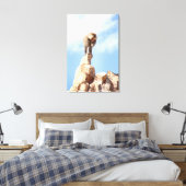Baviaan aap op de top van een berg canvas afdruk (Insitu (Slaapkamer))