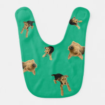 Airedale Puppy Bib - Green