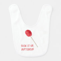 Beurre à la sueur avec la sucette rouge