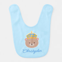 Cute personnalisée Kawaii Bleu Royal Prince Ours