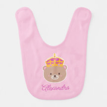 Cute personnalisée Kawaii Pink Royal Princess Bear