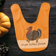 Dinde de Thanksgiving mignonne Bib personnalisé po