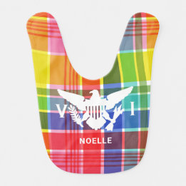 Bavoir Drapeau des îles Vierges américaines, Madras