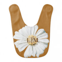 Fleur sauvage Blanc Monogramme Sur Bidon Bébé De C