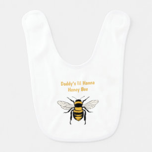 Bavoir Hanna lil de papa miel abeille T-Shirt Baby Bib