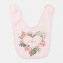 Monogramme rose bohème personnalisé