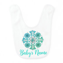Bavoir personnalisé pour bébé avec un motif floral