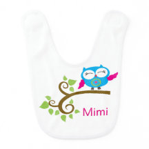 Petit hibou bleu mignon
