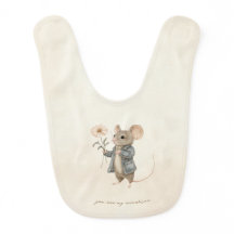 Souris peinte à la main avec pouponnière à fleurs