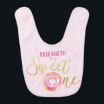 Bavoir Sweet One Donut 1er Birthday Baby Bib<br><div class="desc">Super mignon bib pour le 1er anniversaire de votre bébé,  "doux un" beigne fête d'anniversaire thématique.</div>