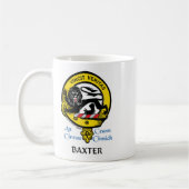 BAXTER Scottish Clan Crest Crest Coffee Mug (Gauche)