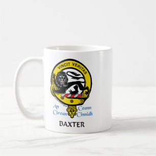 BAXTER Scottish Clan Crest Crest Coffee Mug