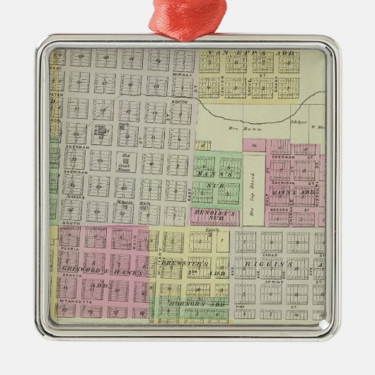 Baxter Springs, Cherokee County, Kansas Metalen Ornament (Voorkant)