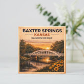 Baxter Springs Rainbow Bridge Briefpapierontwerp (Staand voorkant)