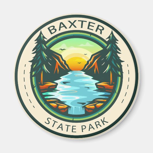 Baxter State Park Maine Badge Magneet (Voorkant)