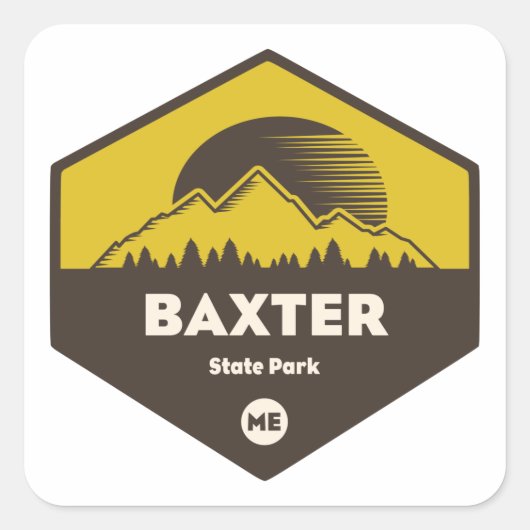 Baxter State Park Maine Vierkante Sticker (Voorkant)