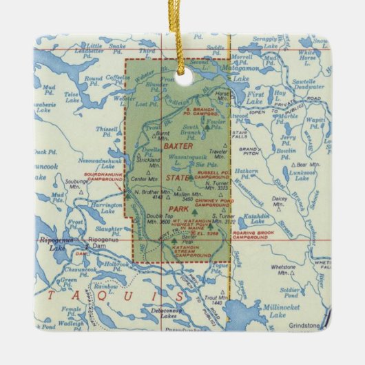 Baxter State Park ME Keramisch Ornament (Voorkant)