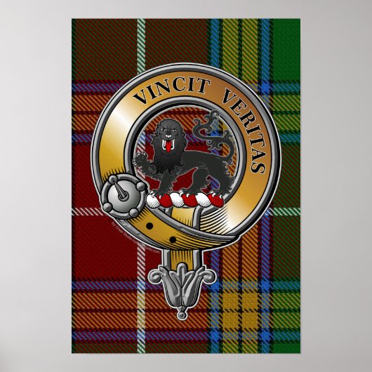 Baxter Tartan & Badge Poster (Voorkant)