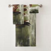 Bay and White Tobiano Paint Horse Print Bad Handdoek (Insitu)