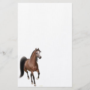 Bay Arabian Horse Stationery Briefpapier