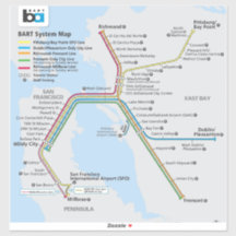 Bay Area Bart Train Map