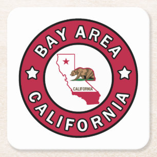Bay Area California Vierkante Kartonnen Onderzetter