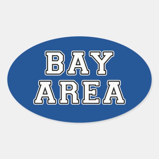 Bay Area Ovale Sticker (Voorkant)