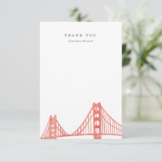 Bay Bridge-bedankkaart Bedankkaart (Staand voorkant)