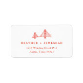 Bay Bridge Bruiloft Etiket (Voorkant)