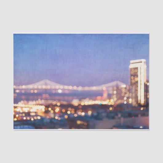 Bay Bridge Glow - San Francisco Tissue Paper Tissuepapier (Voorkant)