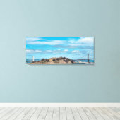 Bay Bridge stretched canvas Print (Insitu (Houten vloer))