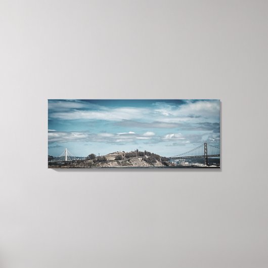 Bay Bridge stretched canvas Print (Voorkant)
