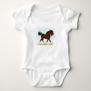 Bay Clydesdale Horse Romper