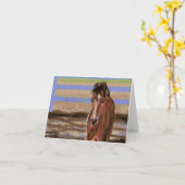 Bay Filly Kaart (Gele Bloem)