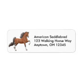 Bay Gauved Paard Label (Voorkant)
