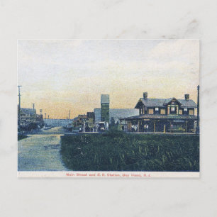 Bay Head, New Jersey, Main St,  stijl Briefkaart