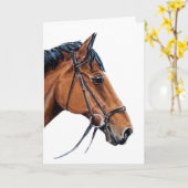 Bay Horse Blank Kaart (Gele Bloem)