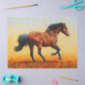 Bay Horse Galloping Tissuepapier (Craft)