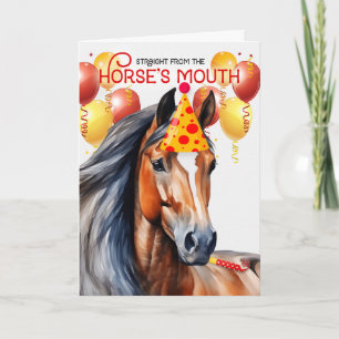 Bay Horse Grappige Verjaardag Kaart