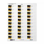 Bay Horse in een Gebied van Gele Bloemen Etiket (Full Sheet)