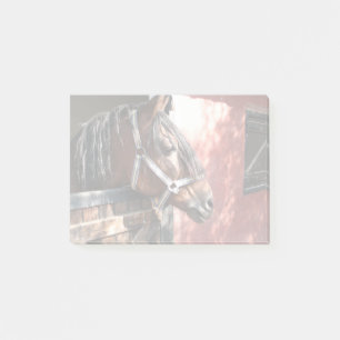  Bay Horse in een onbuigzame zonsondergang Post-it® Notes