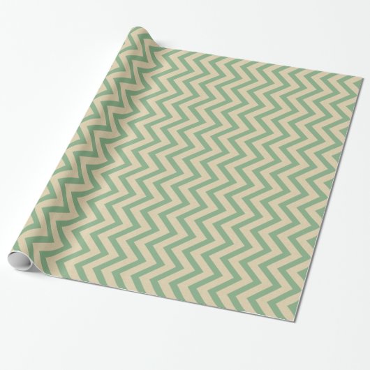 Bay Leaf Spice Moods Chevrons Cadeaupapier (Uitgerold)