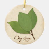 Bay Leaves Keramisch Ornament (Voorkant)