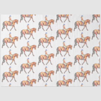 Bay Paard Trotting Dressuur Tissuepapier