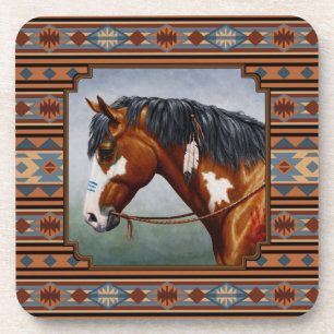 Bay Pinto War Horse Southwestern Design Onderzetter